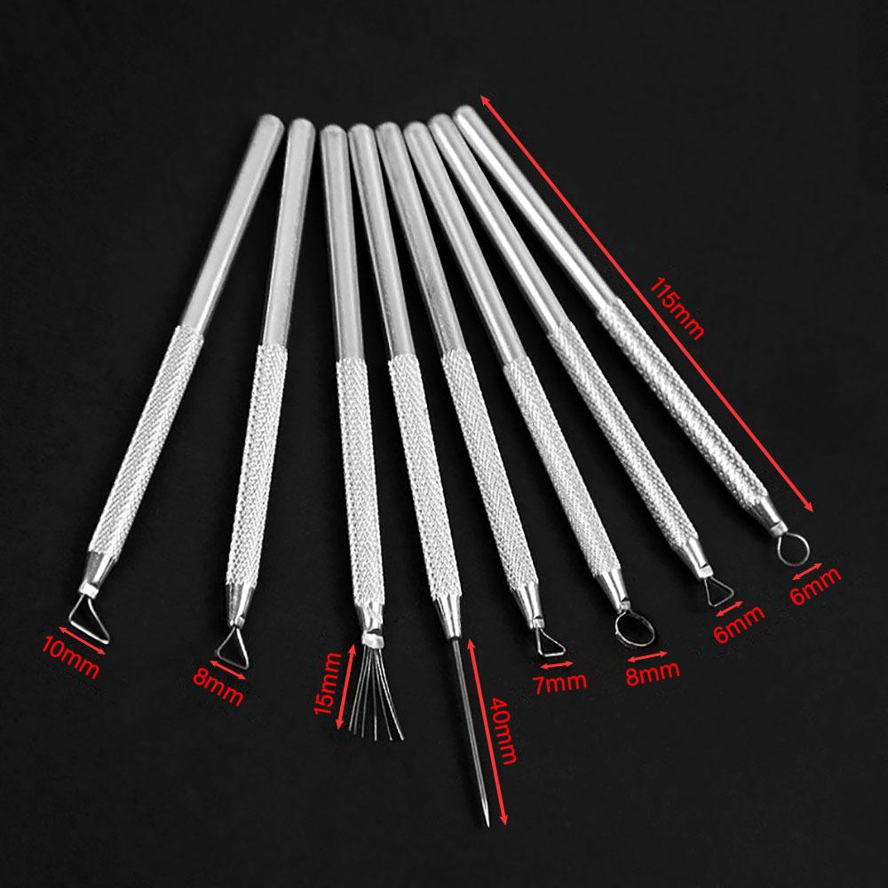 SW 7 Pin Feather Wire Texture Ceramics Tools Detail Needles Carving Knife Ceramic Brush DIY Clay Sculpting Modeling Pottery Tool