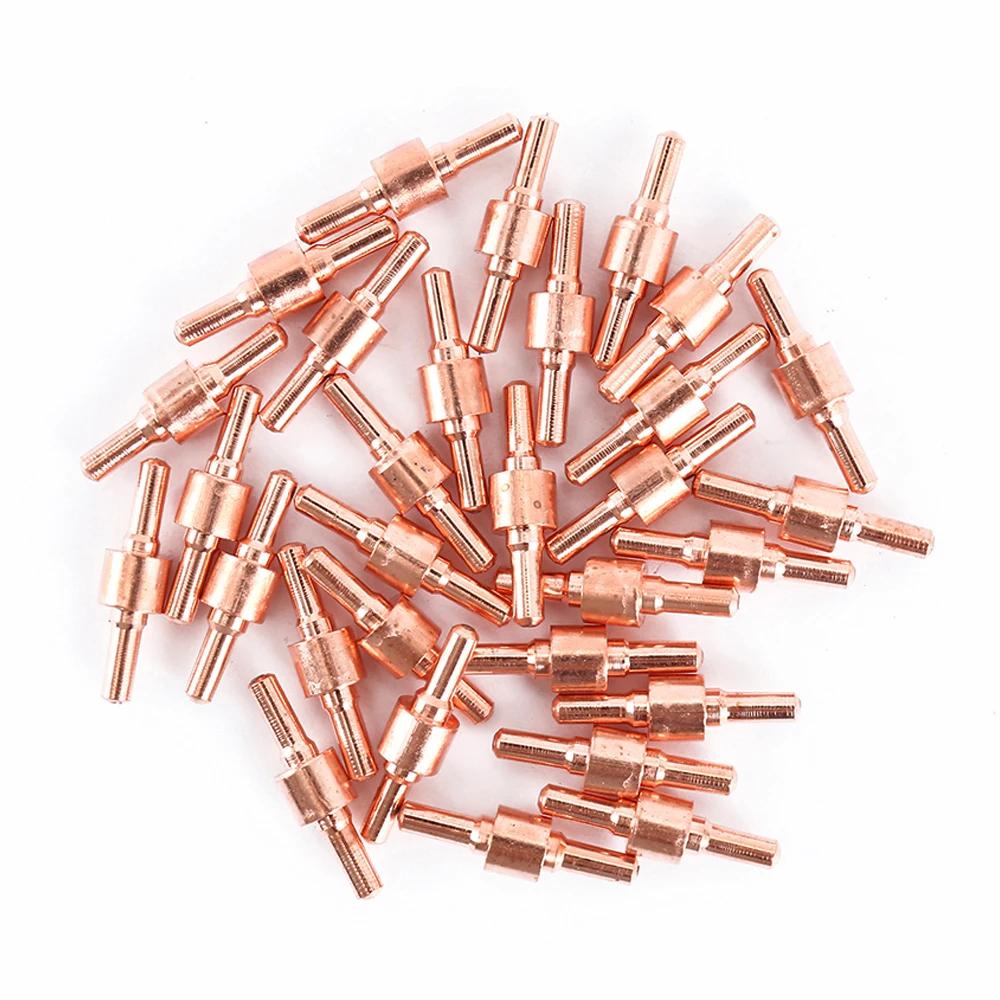 100pcs Plasma Cutter Electrode Tips Cup Extended Consumables Kit  Fit For PT31 PT-31 LG40 Cutting Torch CUT40 CUT50