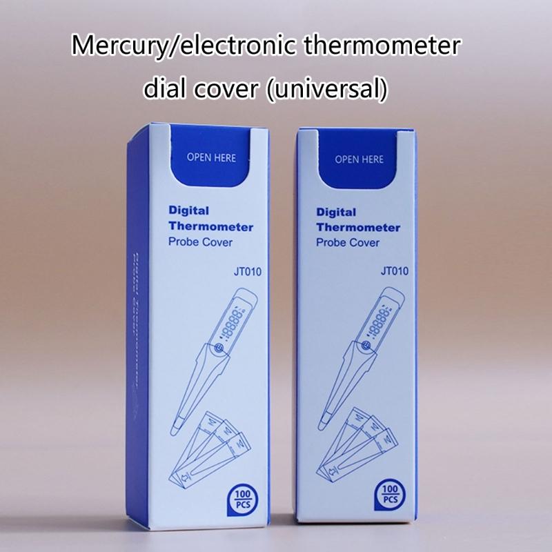 100pcs Disposable Mouth Thermometers Sleeves Temperature Probes Sheaths Thermometers Cover Excellent for Temperature Probes