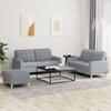 Vidaxl 3-Piece Lounge Set, Fabric Upholstered, Light Grey