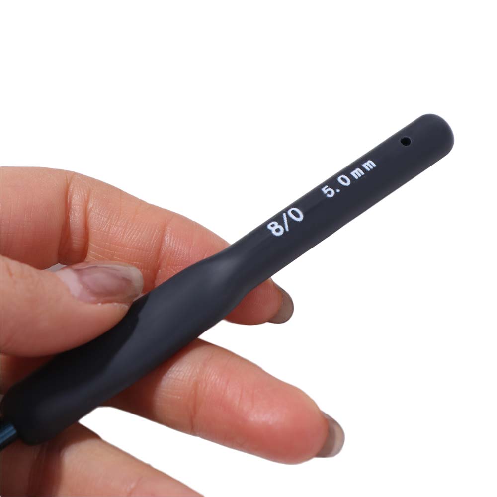 9PCS Knitting Tool Knitting Needle Soft Handle Handle Crochet Sewing Silicone Crochet Set Household