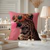 Vibrant Animal Bubble Fashion Tiger Cushion Cover Antidustmite Pillowcase Invisible Zipper Silky Short Plush Sofa Cushion Cover