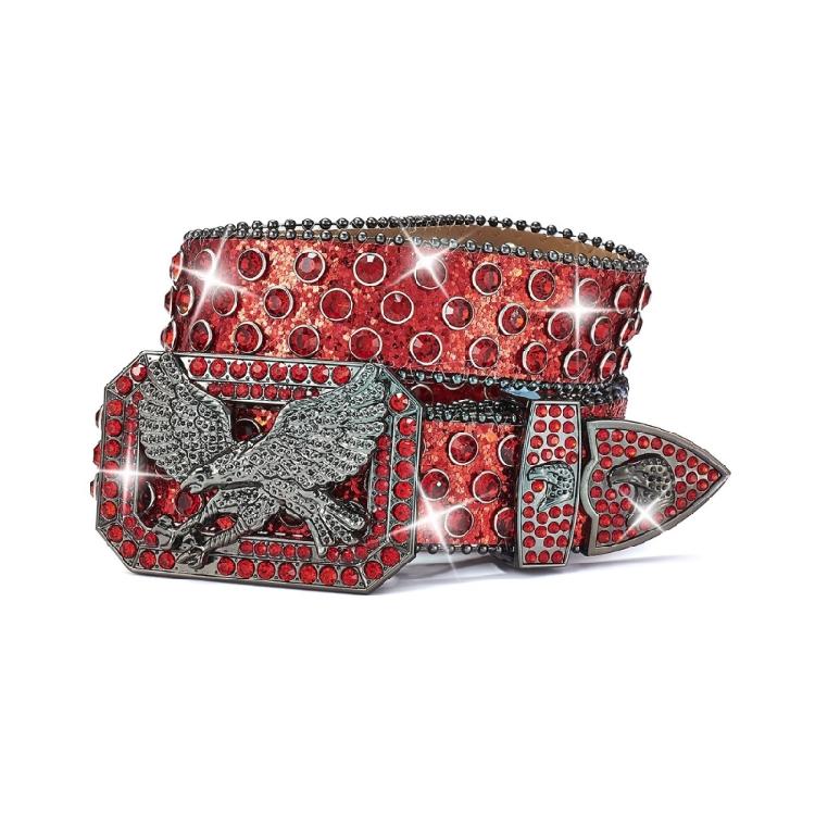 Grunge Studded Waist Chain Stunning Rhinestones Waist Ceinture Unisex Belt