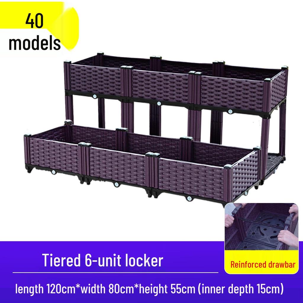 Large Outdoor Plastic Elevated Vegetable Planter Box for Balcony Gardening