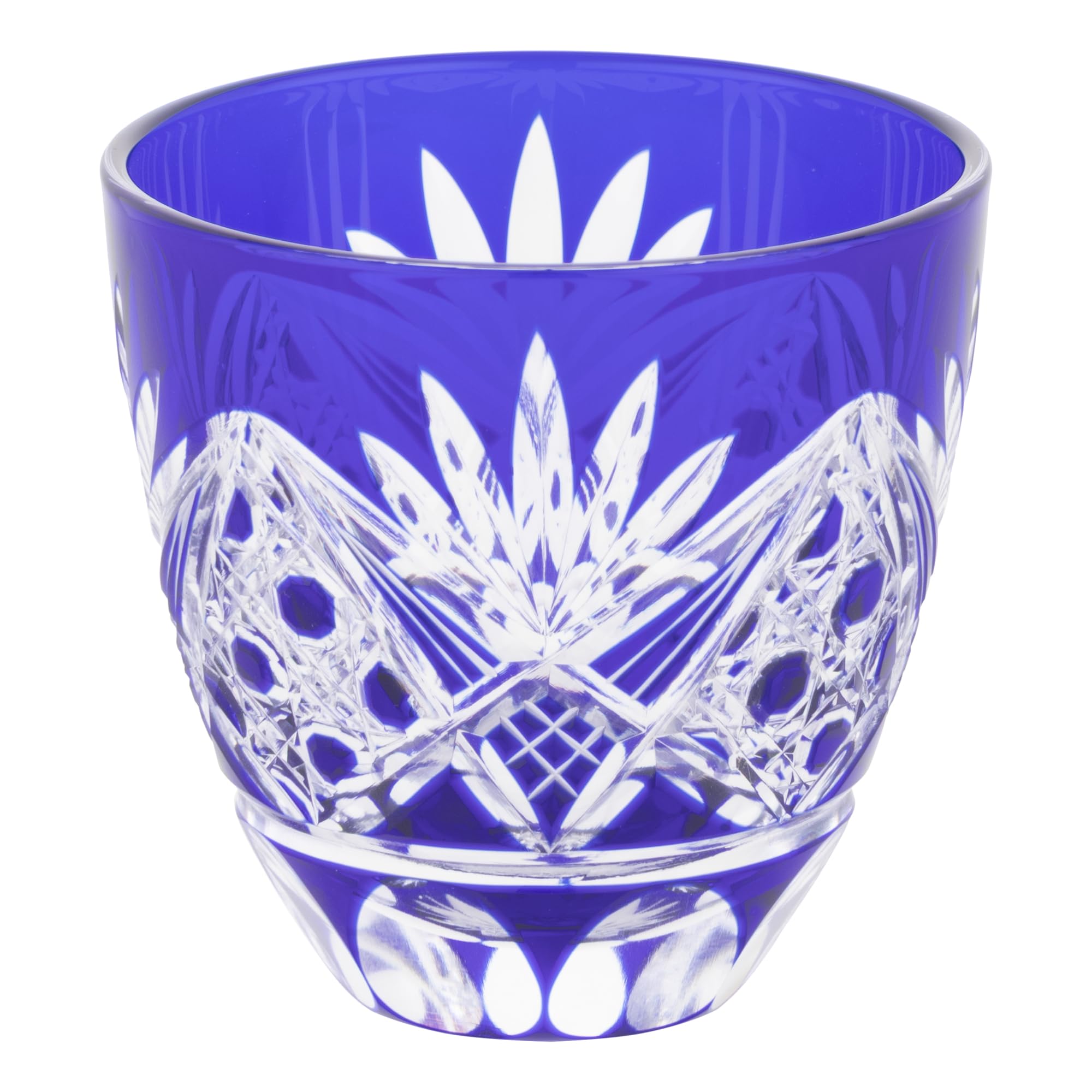 [Authentic Product] Tajima Glass  Edo Kiriko  Sake Cup, Sake Glass, Ochoko, Guinomi, Approx. 6cm Diameter x 6cm Height, Approx. 75ml Capacity, Octagon