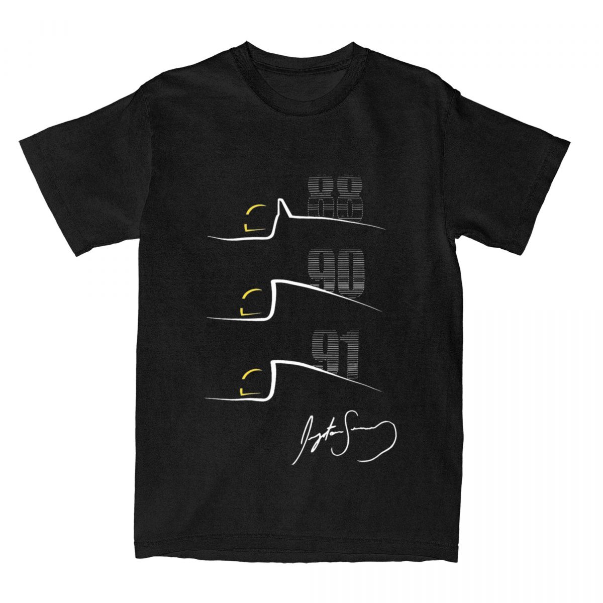 

Ayrton Senna Men s T Shirt Racing Driver Motto Casual Tee Shirt Short Sleeve Round Neck T-Shirt 100% Cotton New Arrival Clothes L