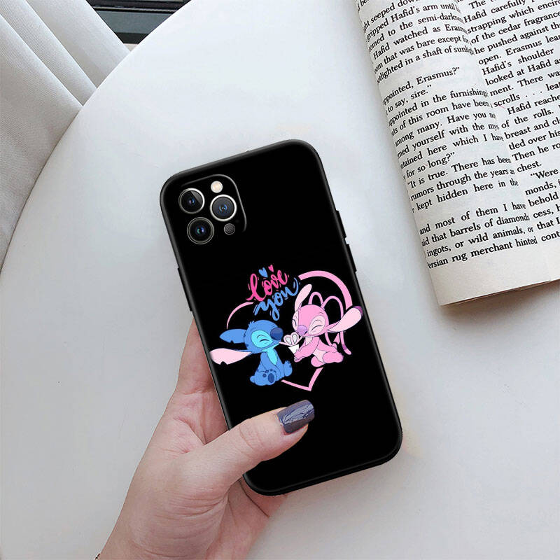 MH84 Lilo Stitch Phone Shell Case for iPhone 7 8 11 12 13 14 15 16 17 16E XS Pro Max XR X SE Air