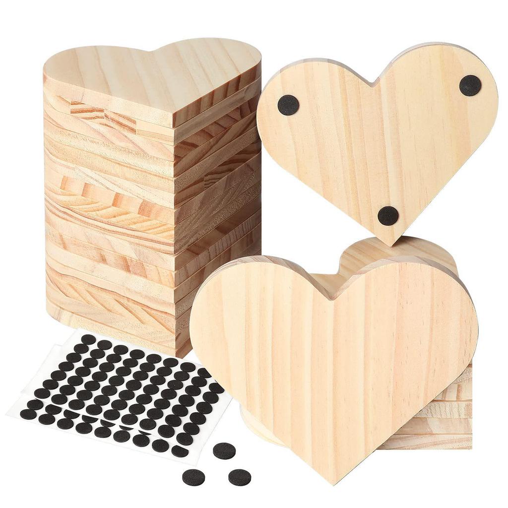 Solid Wood Coaster with Logo Engraving - Square, Round, Heart Shapes for Home Use