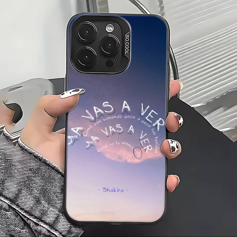 Singer S-Shakira Mode Handyhülle Für iPhone 17,16,15,14,13,12,11 Plus,Pro Max,XS,Farbige Silberbeschichtete Innenabdeckung