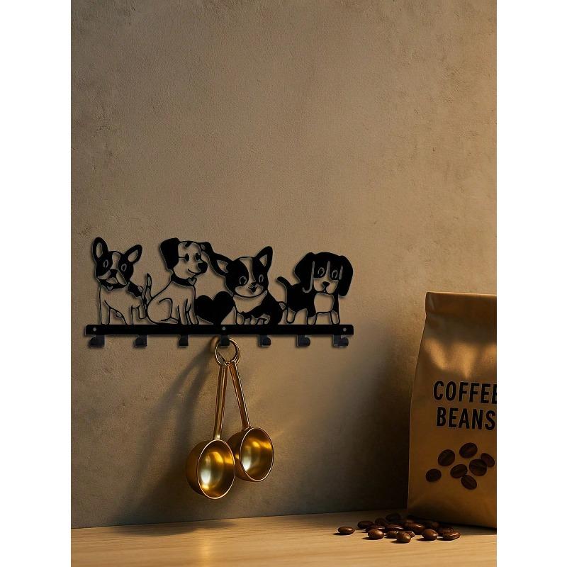 Vintage Metal Dog Wall Decor Waterproof Peel Stick Removable Art Cute Pet Lover Gift