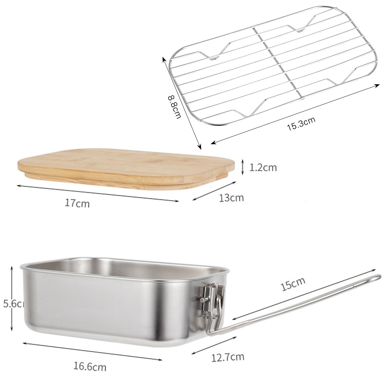 

900 мл нержавеющая сталь ланч-бокс с разделочной доской портативный пикник барбекю кемпинг бенто-бокс герметичный ланч-бокс походная посуда