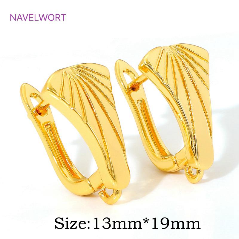 Crochets de Boucles d'Oreilles Plaqués Or 18K Fermoirs Laiton Accessoires de Boucles d'Oreilles Fil d'Oreille Pour Fabrication de Boucles d'Oreilles Apprêts, Accessoires de Fabrication de Boucles d'Oreilles DIY