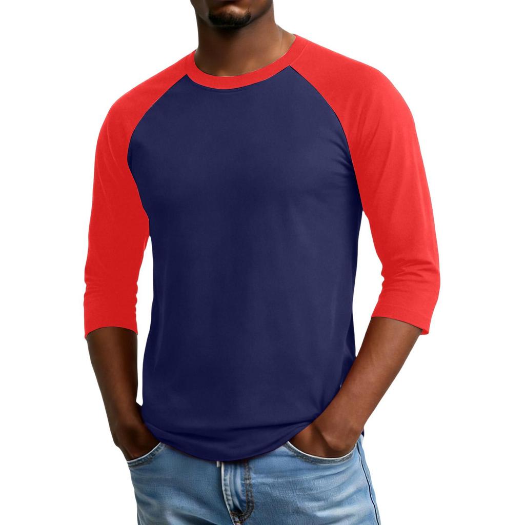 Men's Raglan Sleeve Three-quarter Sleeve Top