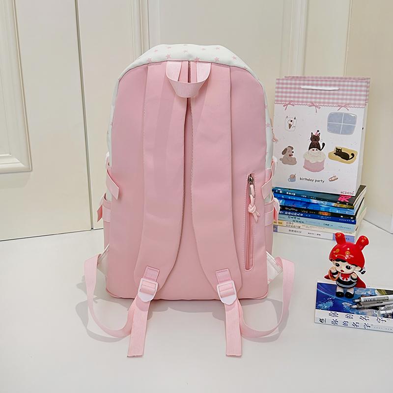 Damen Casual Rucksack mit großem Fassungsvermögen, trendiges schlichtes Design für Reisen, Schule, Pendeln - Neuer niedlicher Stil