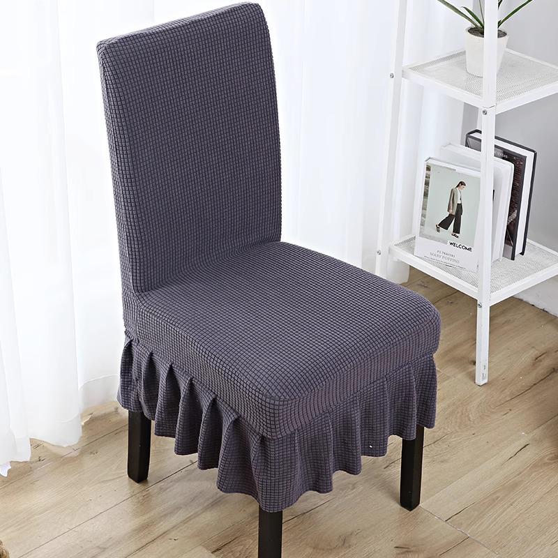 Universal Elastic Thickened Fleece Chair Cover for Dining and Stools