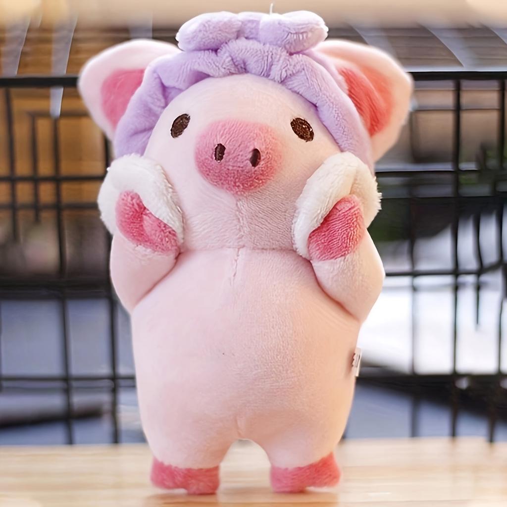 Süßes Cartoon-Gesichtswasch-Schwein Plüschtiere Weiche Plüschpuppe Spielzeug Auto Tasche Anhänger Schlüsselanhänger Stofftiere Spielzeug Kinder Mädchen Junge Geschenke