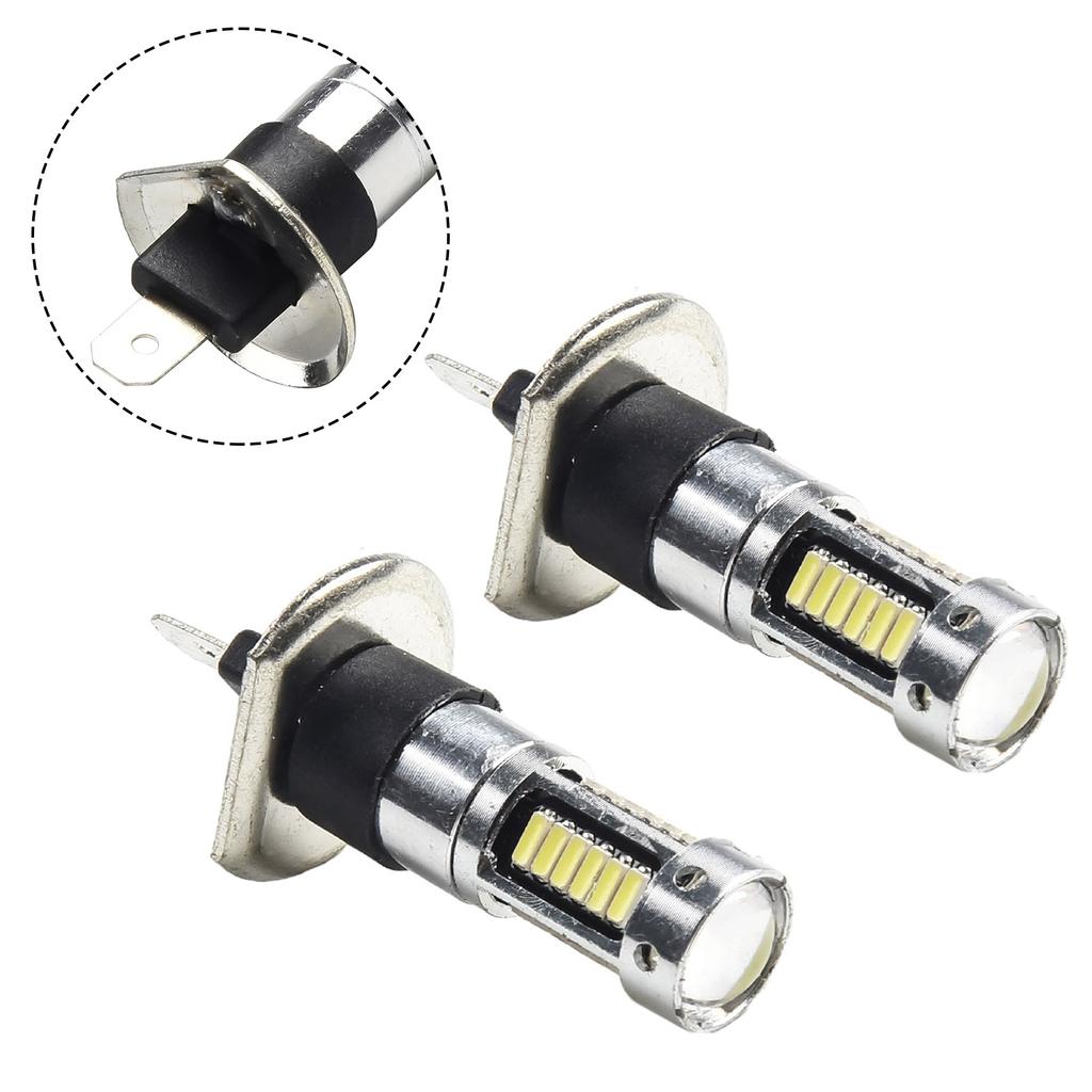 2Pcs H1 LED Fog Light Bulbs Kit 6000k 50W Exterior Car Headlight High Low Beam White Lamp Car Headlight Bulb DC 12V To 24V