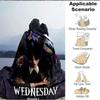 1Pc Wednesday Addams Returns Flannel Blanket, Soft And Comfortable, Casual Warm, Camping Travel, Christmas, Halloween Xmas Gift N1496