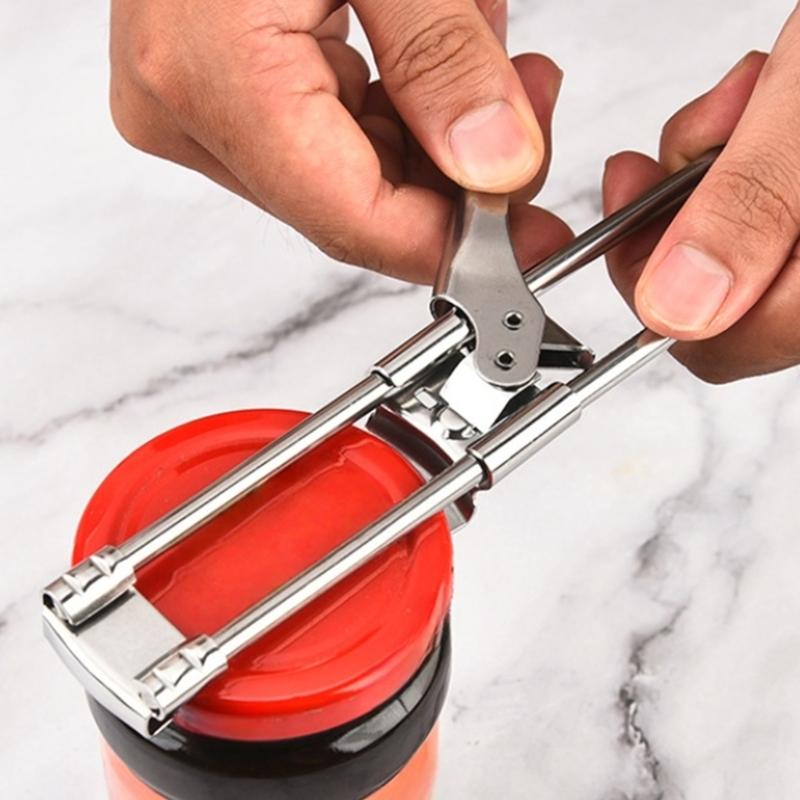 Verstellbare Flaschen- und Glasdeckelöffner Ersatz Edelstahl Manuell Dosenöffner Manuell Dosenöffner Einfach zu bedienen