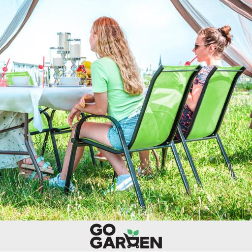 Metall-Gartenstühle für Balkon Terrasse Garten Sessel Grün Robust 4 Stk.