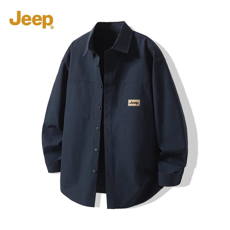 

Унисекс Рабочая рубашка JEEP с длинным рукавом, свободного кроя L
