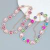 Exaggerated Colored Sugar Necklace for Women, Fashionable and Elegant, Simple Collarbone Chain, Beautiful Holiday Gift