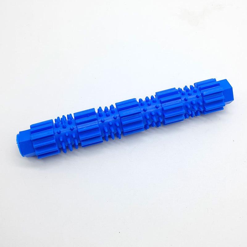 TPR Chew Stick for Dogs: Teething, Teeth Cleaning, Food Dispensing, Spiky Puzzle, Small Size.