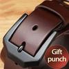 Authentic POLO Paul Men's Pin Buckle Belt for Middle-Aged & Youth with Free Hole Puncher