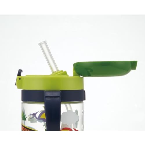skater baby straw mug folding handle & shoulder type 2way type 370ml dinosaur dinosaur recommended for ages 1 and up kshw2n-a
