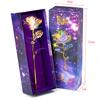 Hot\! 24K Foil Plated Gold Rose Flowers Box Wedding Decor Valentines Day Creative Gift Golden Rose