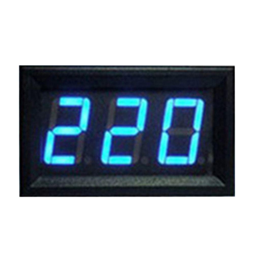 

110В 220В DIY 2 дроти Цифровий вольтметр Вимірювач напруги AC 30-500В 0,56 Вольт Інструмент синій