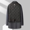 Abrigo de Lana Grueso de Doble Capa de Otoño e Invierno para Hombre de Largo Medio con Forro de Plumón Talla Grande Ropa de Hombre