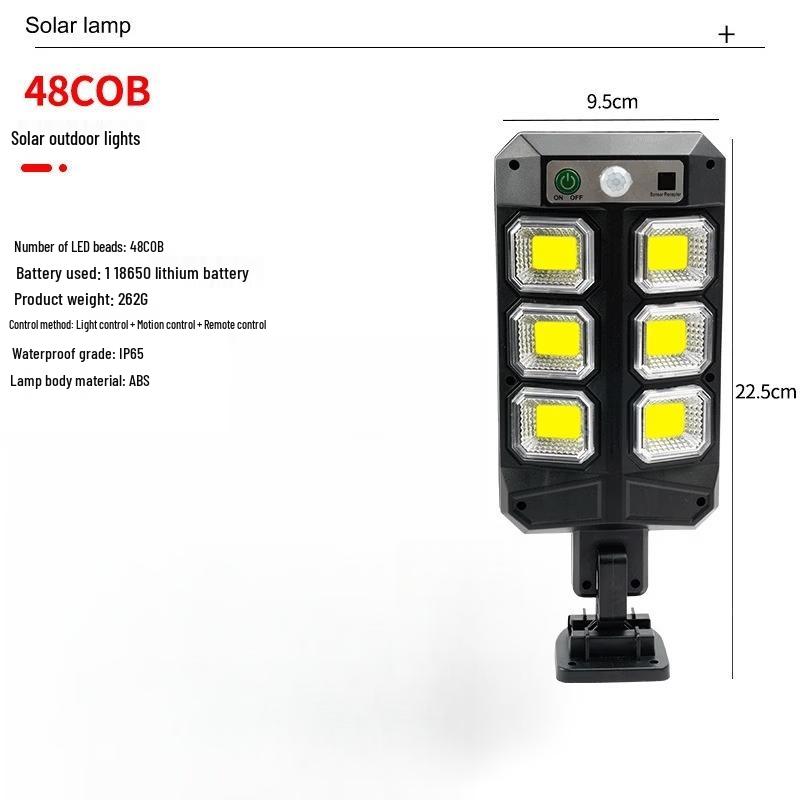 

Solar 48COB Round Street Light with Remote (3-Pack)