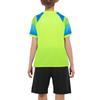 Children‘s Football Training Outfit V-Neck Short Sleeve Patterned T-Shirt and Elastic Waistband Drawstring Shorts for Athletic Practice