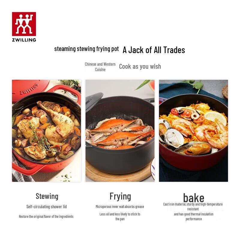 ZWILLING Round Enamel Cast Iron Dutch Oven