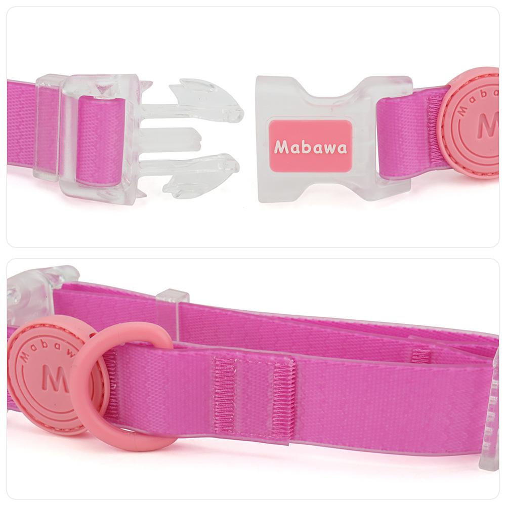 Transparent Buckle Collar Candy Color Pet Cat Dog Collars Leashes For Small Medium Dogs
