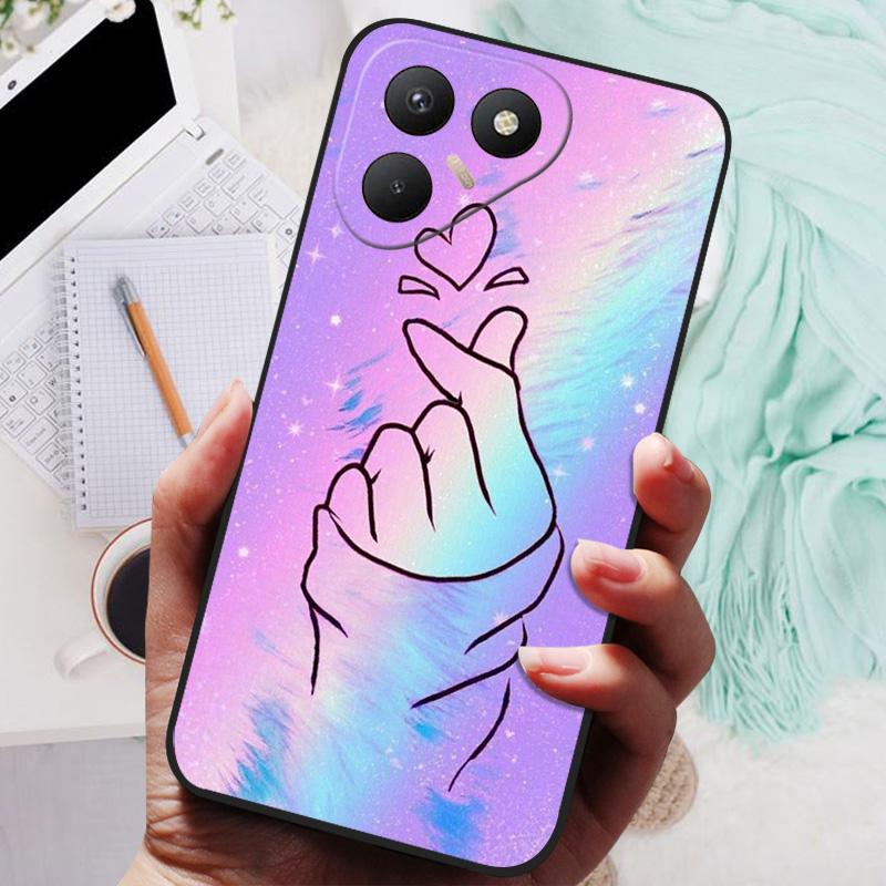 Für Tecno Pova 7 4G Hülle Pova7 LJ6 Schwarze Abdeckung Löwe Wolf Silikon Weiche Rückseitenhüllen Für Tecno Pova 7 Handyhülle Schutzhülle