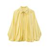 Women's Jacket Oversized Streetwear Casual Sleeve Lapel Collar Zip Front Pleated Shirts