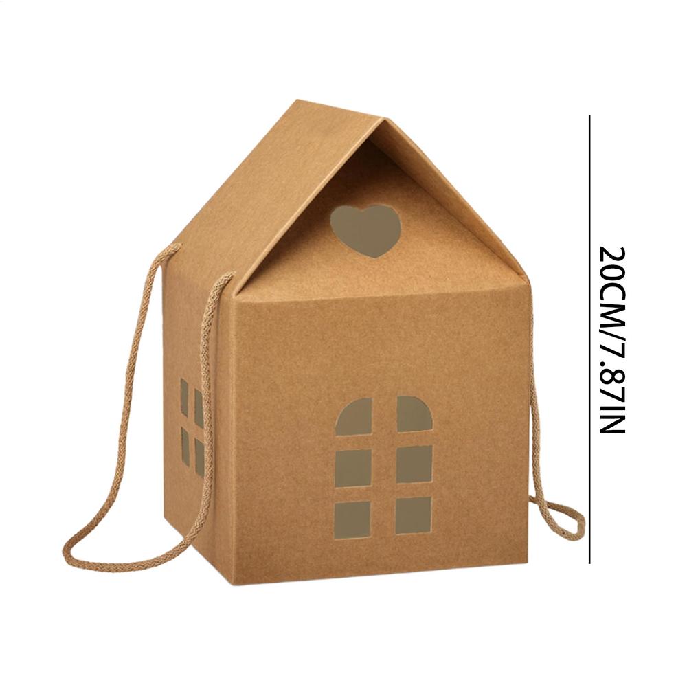 Christmas Cottage Gift Box 3D Pop-up Christmas House Paper Snack Container Holiday Candy Wrapping Box For Chocolate Fruits