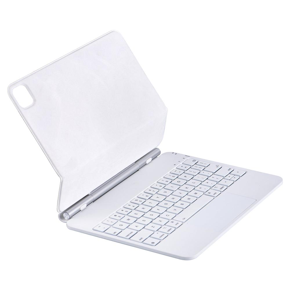 

X7 For iPad Pro 11 (2024) M4 Magnetic Suspension Bluetooth-compatible Keyboard Leather Case with Backlight White