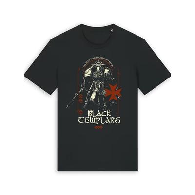Black Templar T-shirt Casual Round Neck T-shirt, Perfect for Tabletop Gaming Fans, Perfect for Christmas Eve Gifts