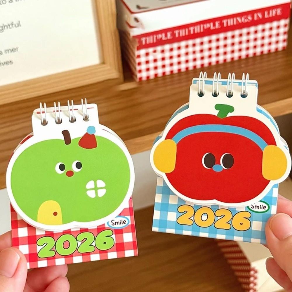 Coil Binding 2026 Desk Calendar Cartoon Schedule Planner Desktop Calendar  Office School Supplies