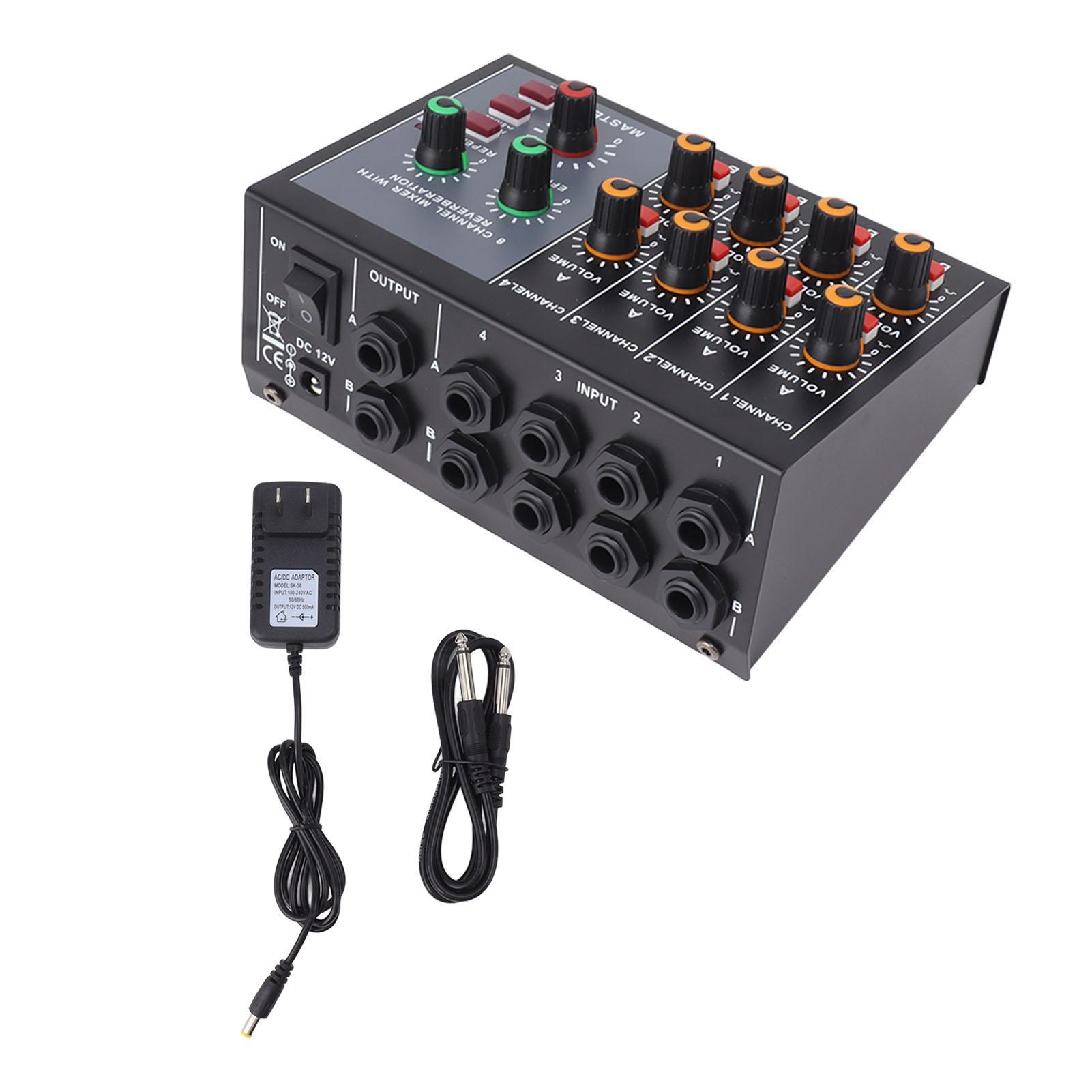 

Compact Mixed Sound Mixer Metal 8 Channel Professional Mixer Board for Home 100‑240V US PLUG