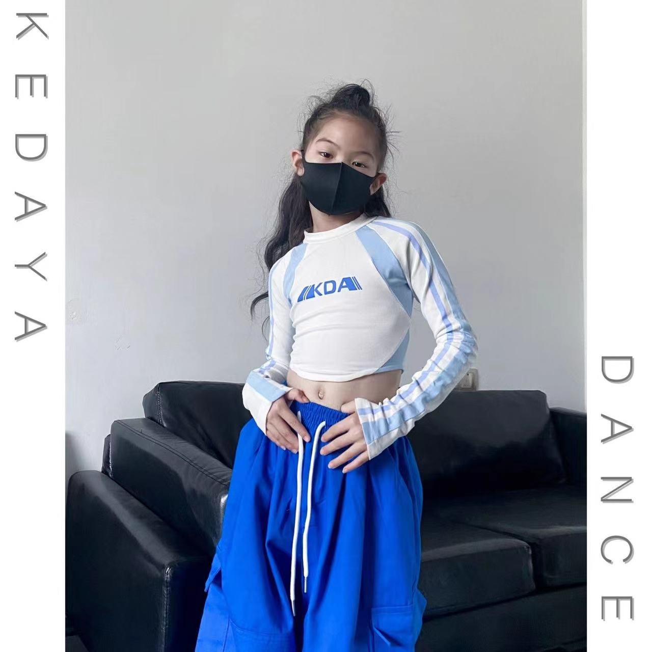 

Комплект для джазових танців для дівчинки з укороченим топом та комбінезоном у мотоциклетному стилі 170 cm