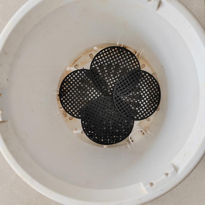 10Pcs Flowerpot Bottom Hole Ventilation and Drainage Pad Plastic Mesh Pad for Succulents To Prevent Soil Leakage and Pad the Bottom