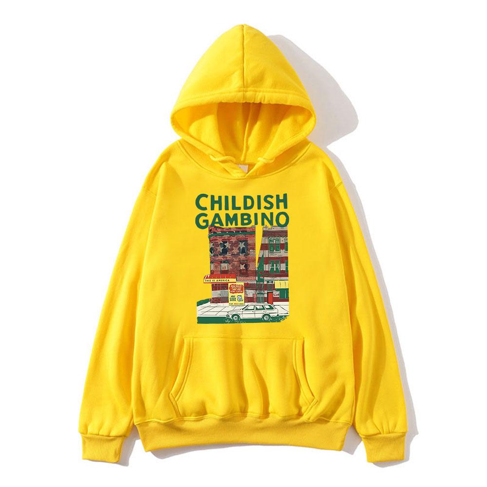Childish Gambino Hoodies Ropa Hombre Long Sleeve Men Women Hooded Sweatshirts Sudaderas Fall Fleece Graphic Print