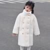 Children's Mid-Length Fur Coat: Winter Girls' Thick Mink Insulated Fur-Lined Coat