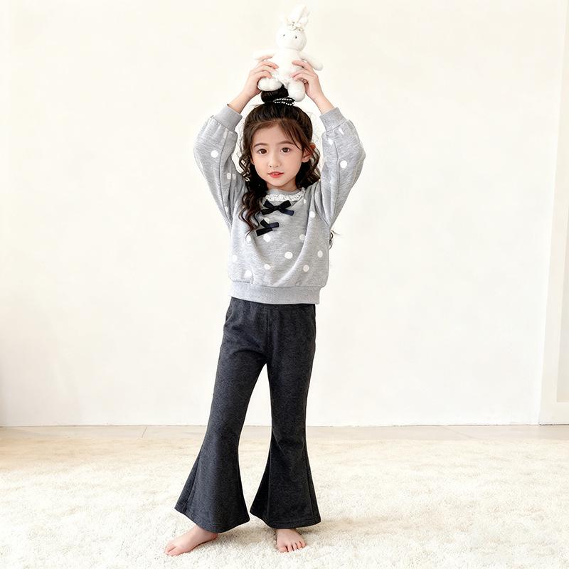 Girls' 2025 Korean Style Spring/Autumn Casual Hoodie Two-Piece Set