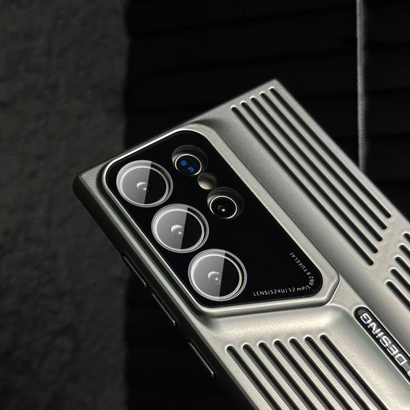 Luxus-Wärmeableitendes Case für Samsung Galaxy S25 S24 Ultra S23 Plus S22 Atmungsaktive Kühlung Titan Stoßfester Bumper Cover