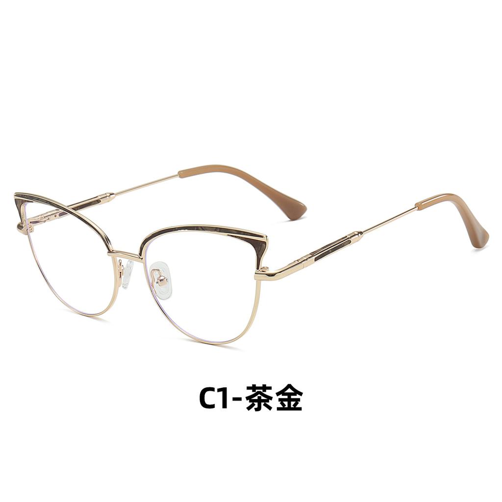 Blue Light Glasses Women Oversized Eyeglasses Fashion Clear Computer Glasses Semi-Rimless Eyewear Optical Spectacle Pink